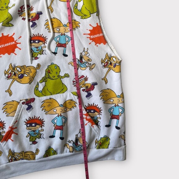 Rugrats Hoodie Vest Reptar, Ren & Stimpy All Over Print Size Medium - Picture 5 of 9